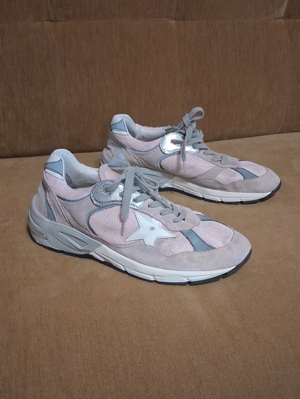 Golden Goose Women's Pink Casual Mesh & Suede Sneakers